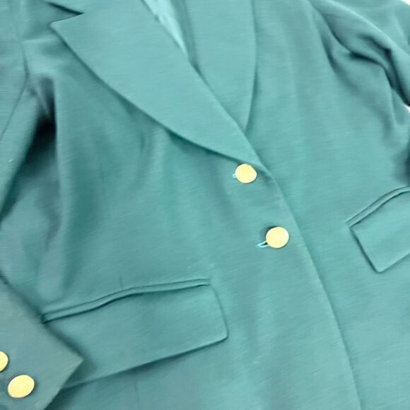 Vintage Pendleton Jacket Womens 16 Blazer Career Virgin Wool Green Lined - Picture 3 of 11
